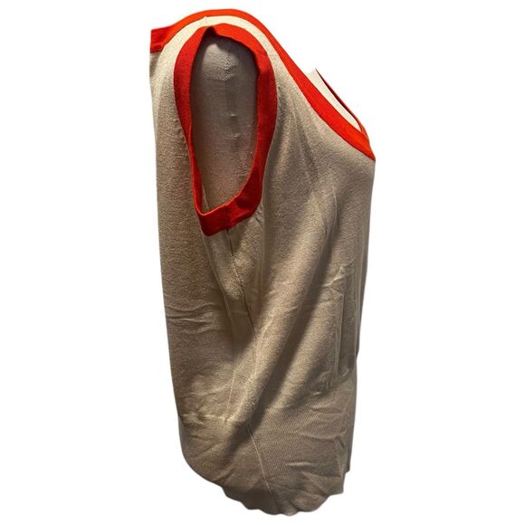 KATE & MALLORY XLARGE Jacquard Cardigan Sweater & Knit Tunic SET Orange Beige - Picture 7 of 13